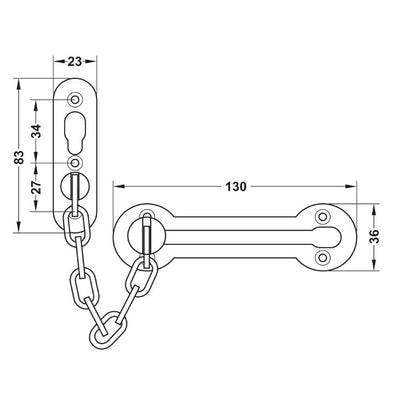 HAFELE Door Security Chain | Door stoppers in Dar Tanzania