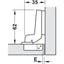 HAFELE Concealed Hinge With 2mm Mounting Plate 31190622