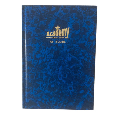 Academy 2 Quire, A5, Blue hard cover notebook