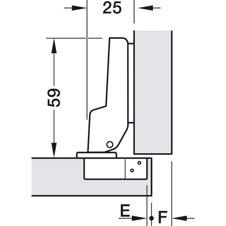 HAFELE Half Overlay Hinge 31190021 | Furniture fitting in Dar Tanzania