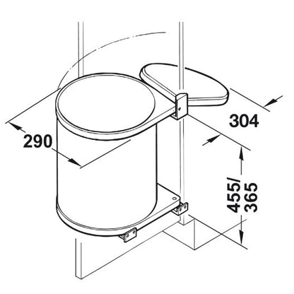 HAFELE Hinged Door Attached 15 Lt Dustbin | Dustbins in Dar Tanzania