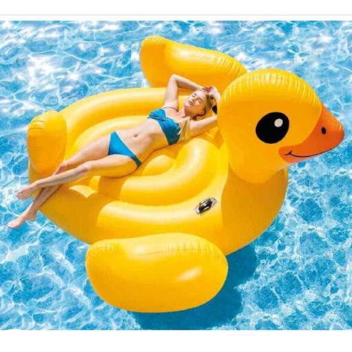 INTEX Mega Yellow Duck Island Inflatable Float 56286 