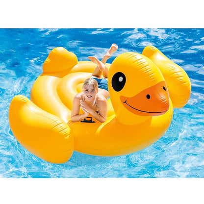 INTEX Mega Yellow Duck Island Inflatable Float 56286 