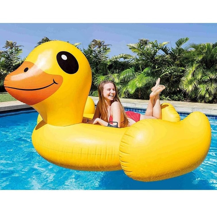 INTEX Mega Yellow Duck Island Inflatable Float 56286 