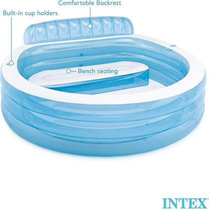 INTEX Swim Center Round Inflatable Family Lounge Pool, 57190
