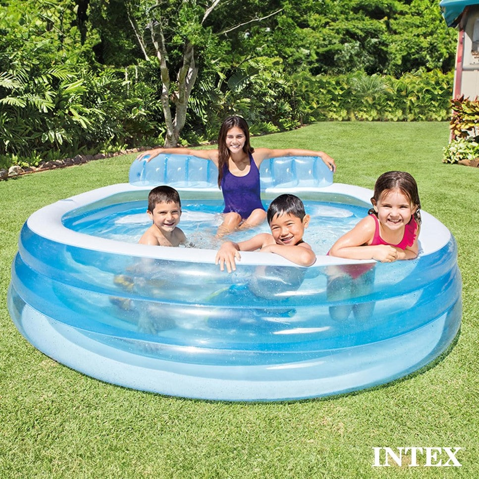 INTEX Swim Center Round Inflatable Family Lounge Pool, 57190