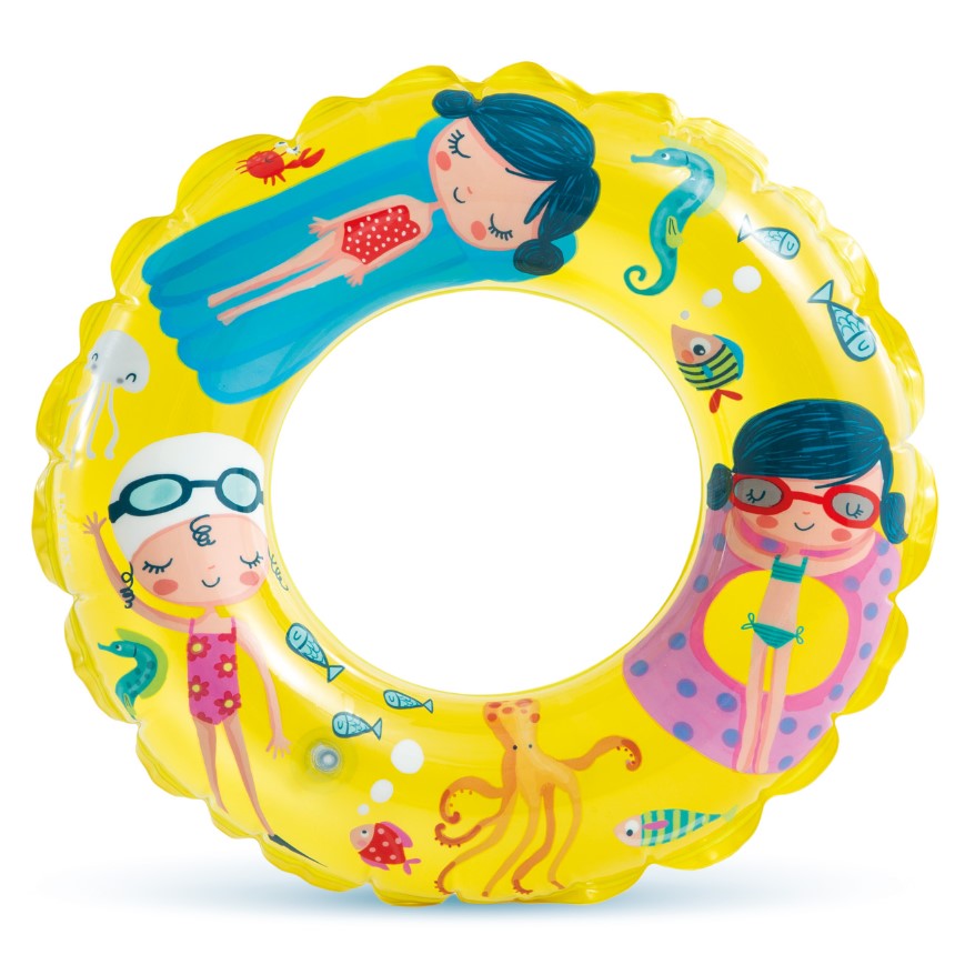 INTEX 61cm Transparent Fun Printed Ring Tube, 59242 | INTEX Tanzania