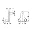 HAFELE Glass Shelf Supports, Drill 5mm 28223716