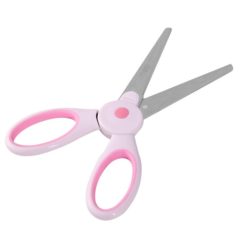 DELI Kids 13.5cm Stainless Steel Scissors With Protective Sleeve