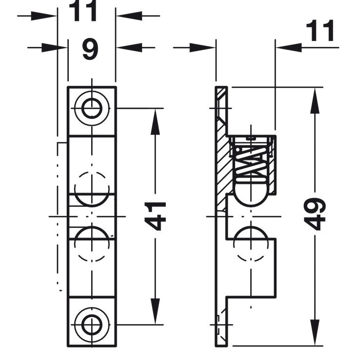 HAFELE Twin Ball Catch 24420015