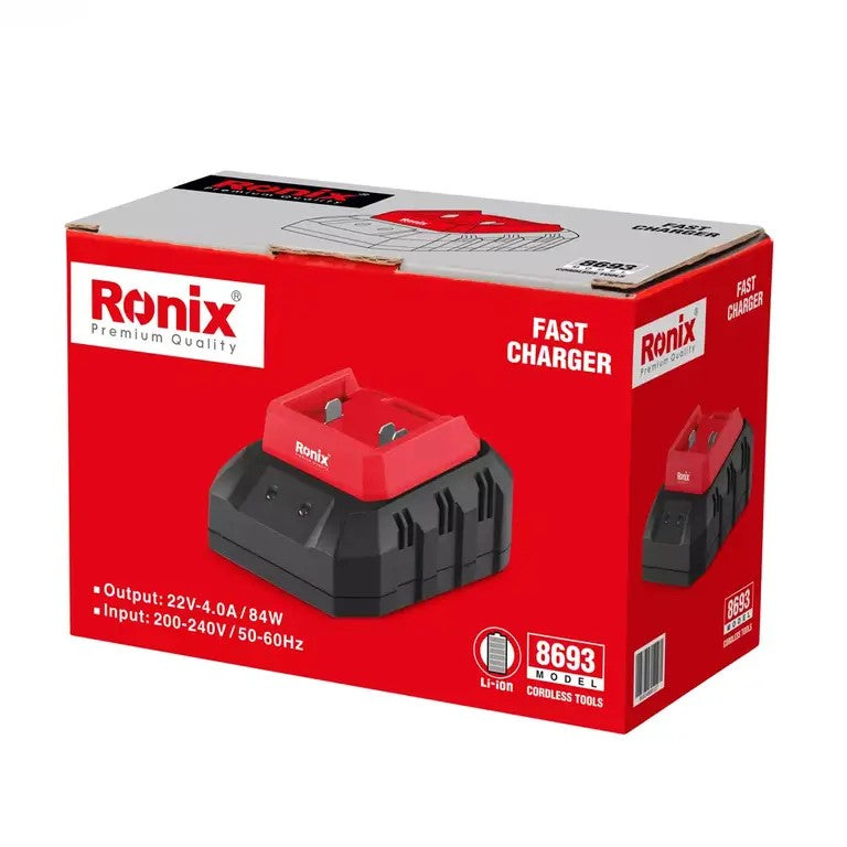 RONIX 22V 4.0Ah Lithium-Ion Battery, Fast Charger, 8693