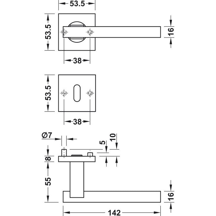 Hafele Door Handle Set 90382150 | Door handles in Dar Tanzania