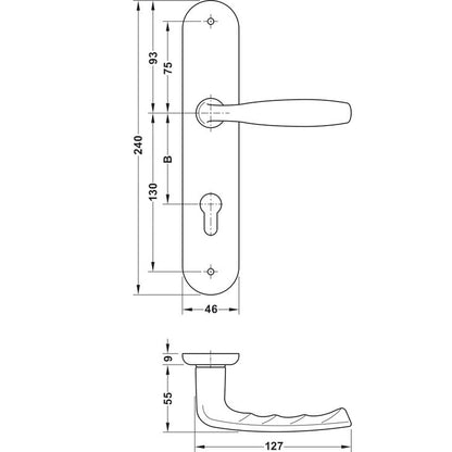 Hafele Door Handle Set 90492100 | Door handles in Dar Tanzania