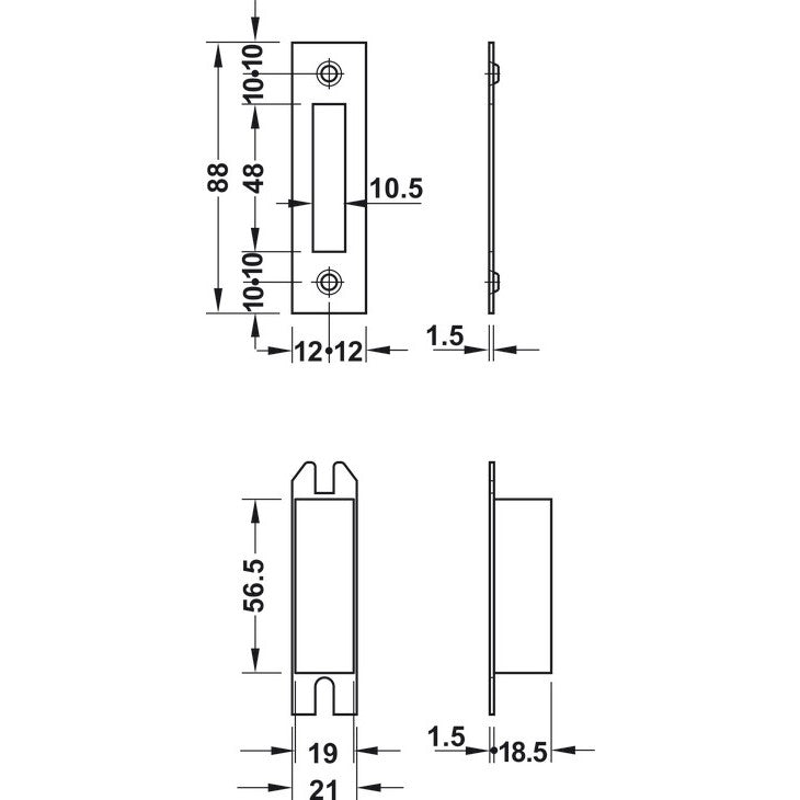 HAFELE 91122511 Bathroom hinged door Mortise dead lock in Dar Tanzania