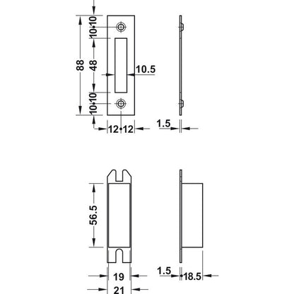 HAFELE 91122511 Bathroom hinged door Mortise dead lock in Dar Tanzania