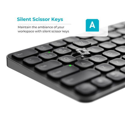 RAPOO 9350s Multi-mode, Slim Metal Wireless Keyboard & Mouse Combo