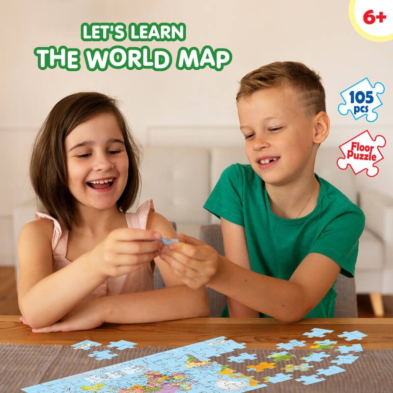 FUNSKOOL Lets Learn World Map Puzzle | Puzzles in Dar Tanzania