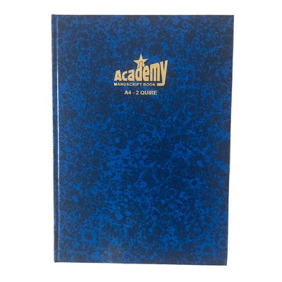 Academy 2 Quire, A4, Blue hard cover notebook