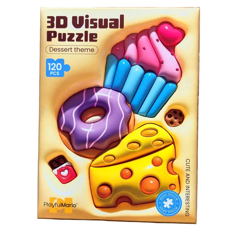 120pc Dessert Theme 3D Visual Jigsaw Puzzle