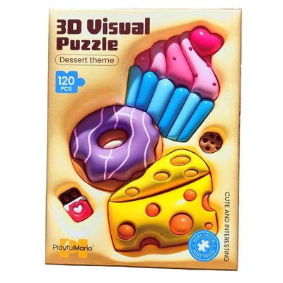 120pc Dessert Theme 3D Visual Jigsaw Puzzle