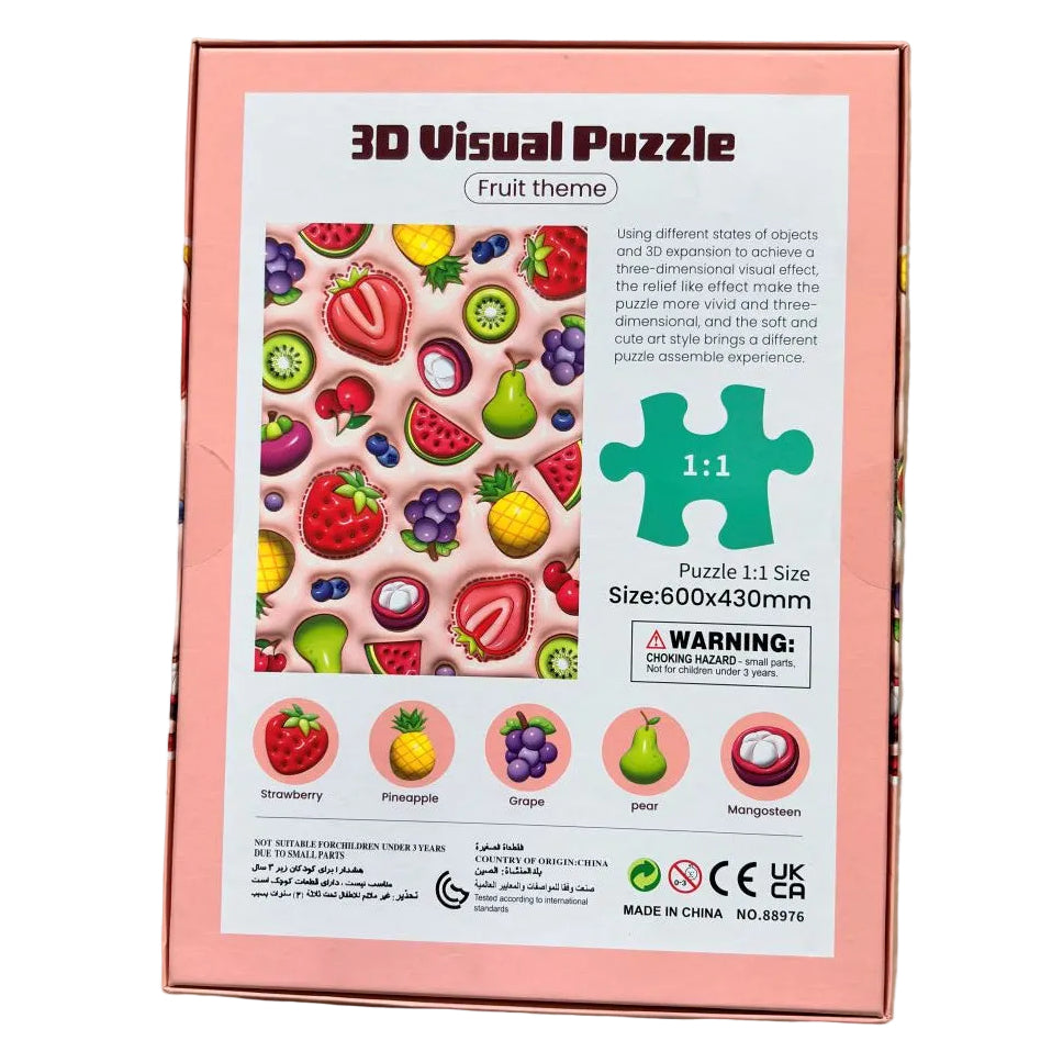 120pc Fruits Theme 3D Visual Jigsaw Puzzle