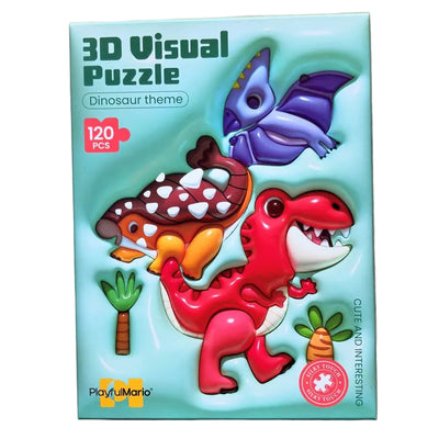 120pc Dinosaur Theme 3D Visual Jigsaw Puzzle | Tanzania
