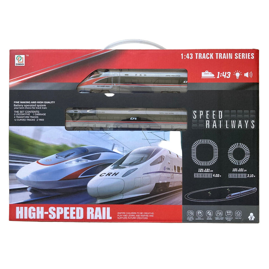 HIGH-SPEED Rail Train Set, Scale 1:43, 4m Track Length | Train toys