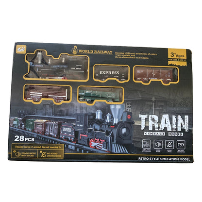 WORLD RAILWAY 28pc Vintage Train Model Set With Tracks