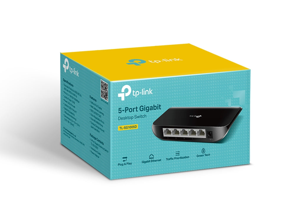 TP-LINK 5-Port Gigabit Desktop Switch TL-SG1005D