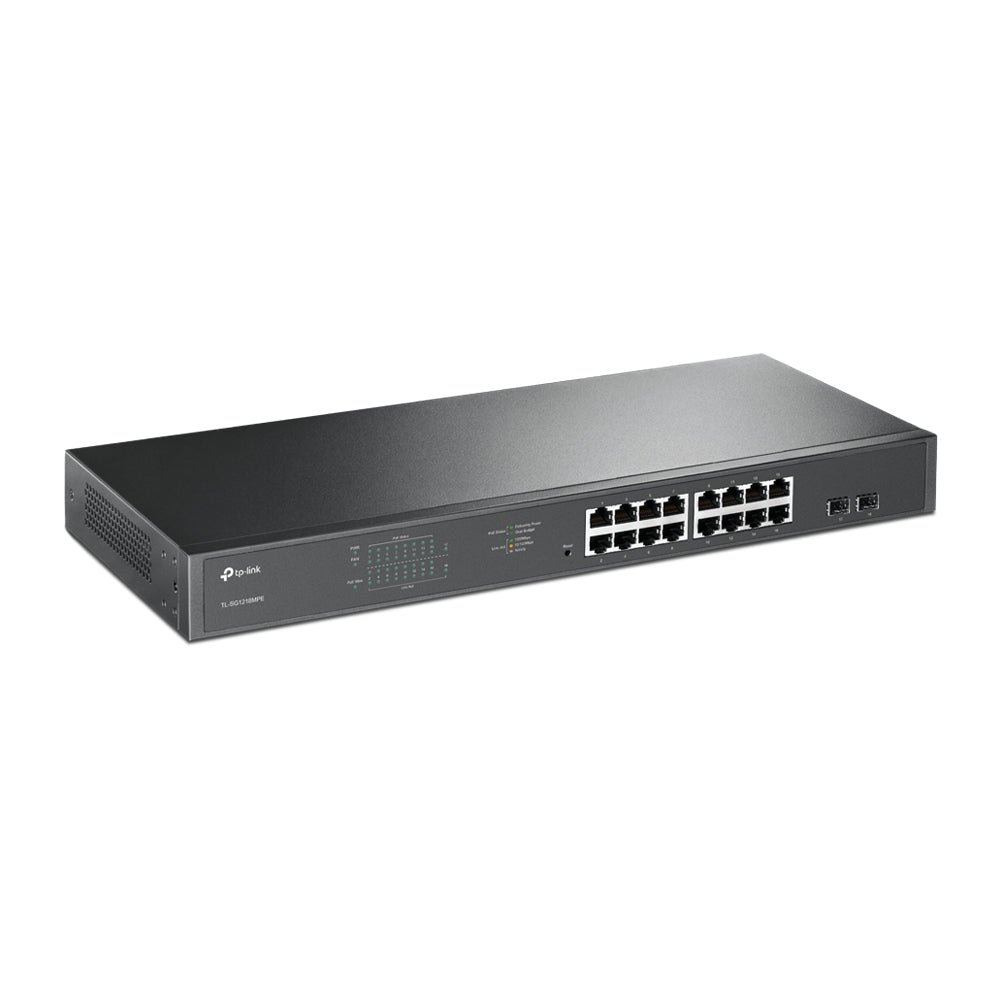 TP-LINK 18-Port Easy Smart Switch with 16-Port PoE+ TL-SG1218MPE