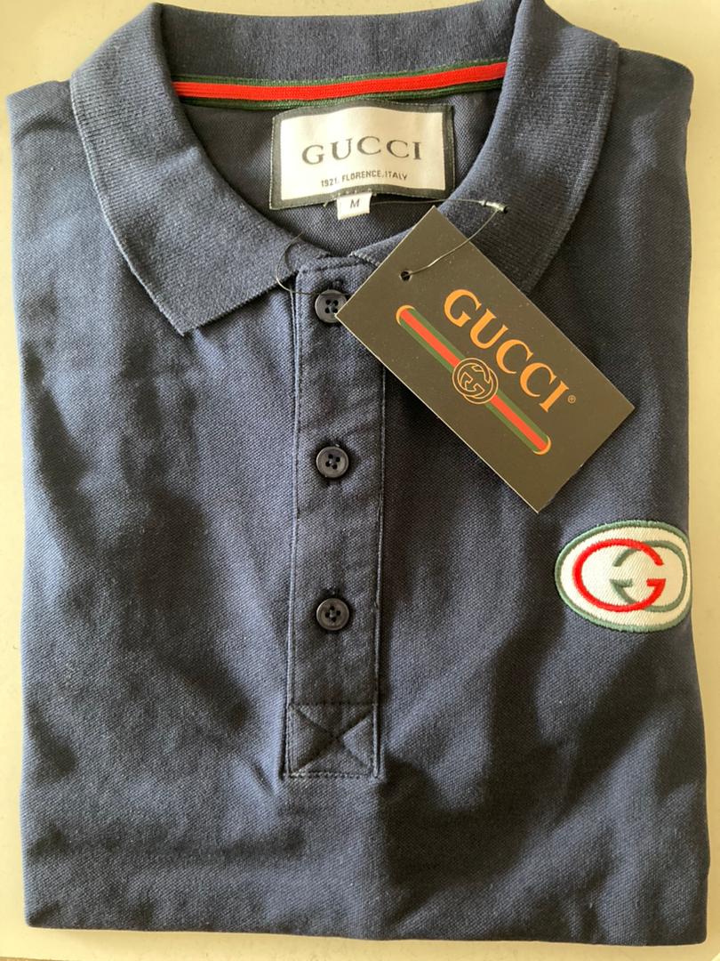GUCCI Blue Cotton Polo T-shirt | T-shirts in Dar Tanzania