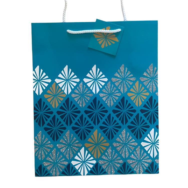 Vibrant Aqua Blue Glitter Gift Bag XL | Gift bags in Dar Tanzania