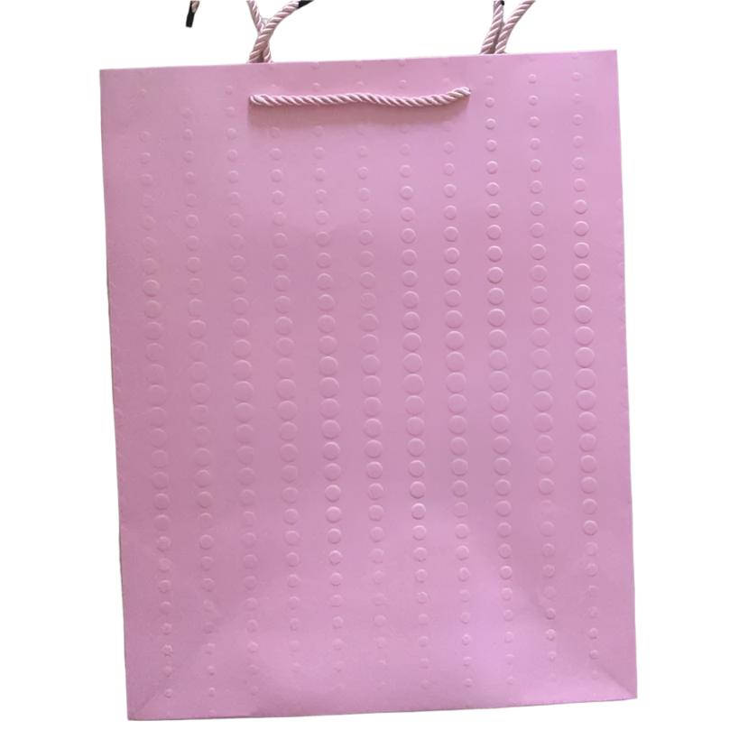 Pink embossed dots gift bag xl | Gift bags in Dar Tanzania