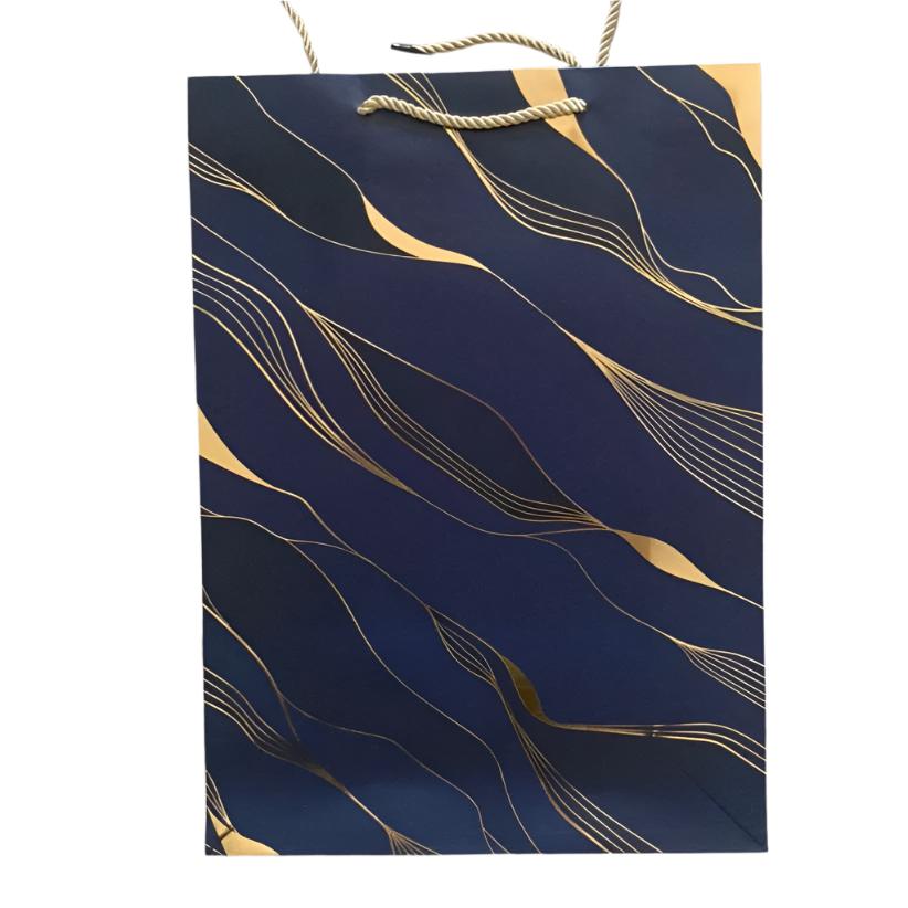 Royal blue with gold swirls Gift Bag xl | Gift bags in Dar Tanzania