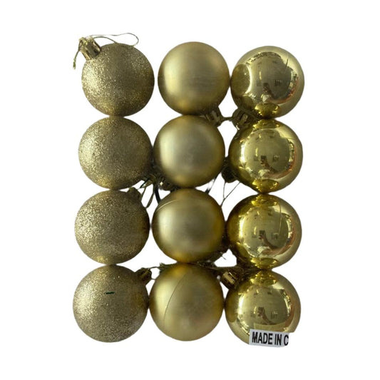 Gold Christmas Balls 12pc in Box | Xmas decorations in Dar Tanzania