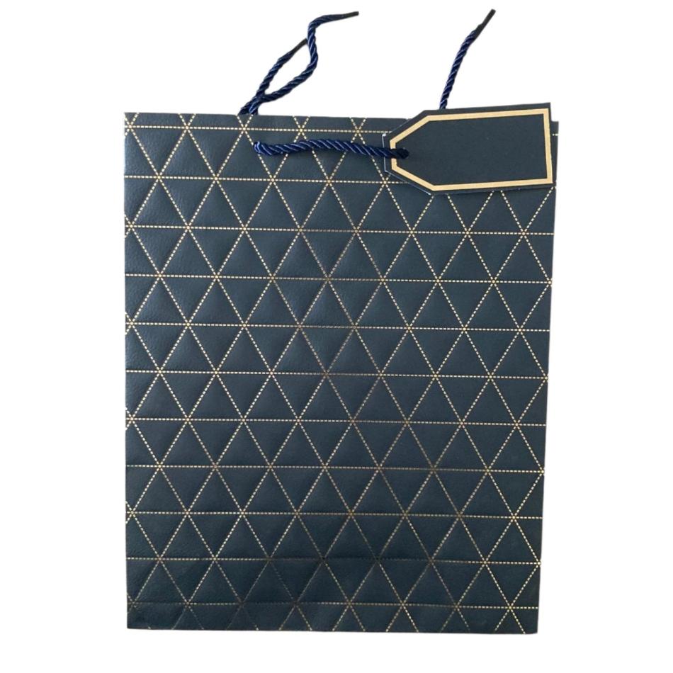 Black with gold triangles Gift Bag Large | Gift bags in Dar Tanzania