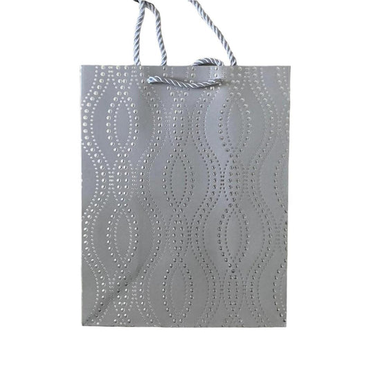 Silver Foil String Beads Grey Gift Bag A5 | Gift Bags in Dar Tanzania