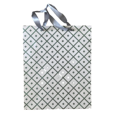 Geometric White Glitter Gift Bag A4 | Gift bags in Dar Tanzania