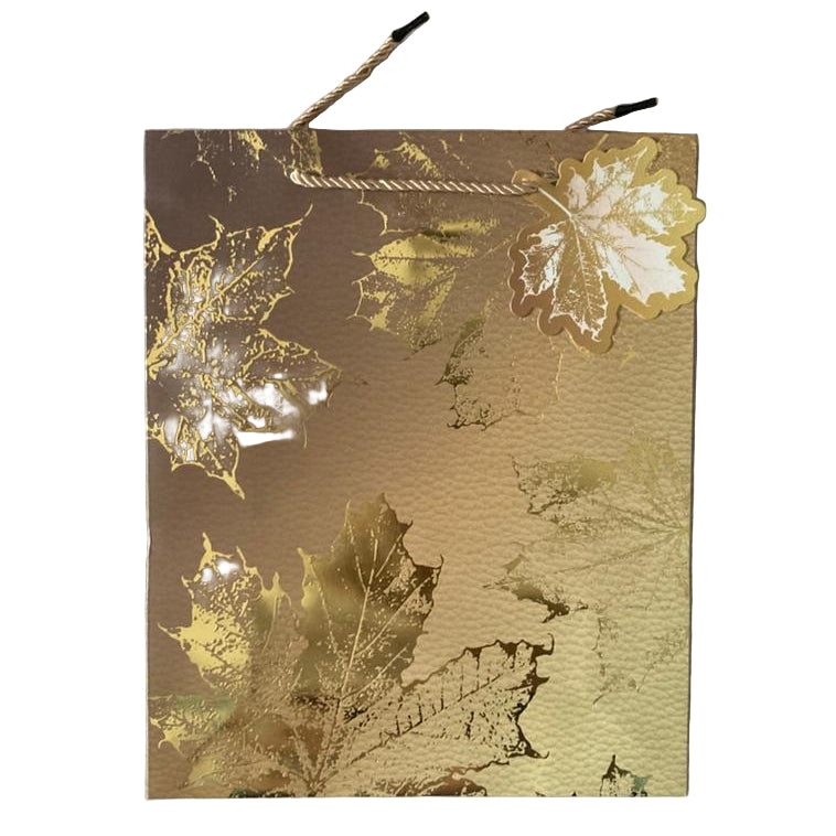 Gold Foil With Leaves Gift Bag A4 | Gift bags in Dar Tanzania