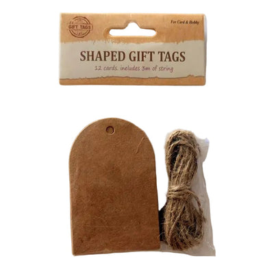Brown Crafts Gift Tag Cards With Brown Strings, 12pcs in pack