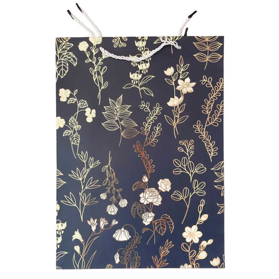 Black with gold flowers Gift Bag xl | Gift bags in Dar Tanzania