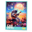 A 500-piece jigsaw puzzle box featuring a colorful illustration of an astronaut floating in space while playing a guitar