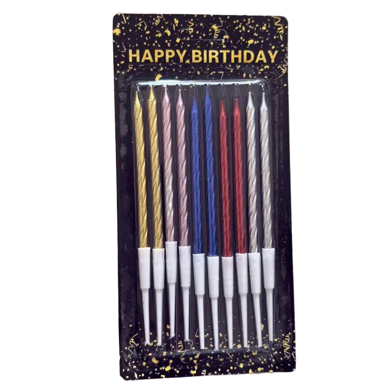 Metallic Spiral Birthday Candle 10pcs | Cake candles in Dar Tanzania