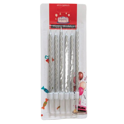 Silver Metallic Spiral Birthday Candle | Cake candles in Dar Tanzania