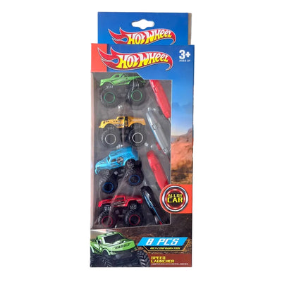 Hot Wheel Alloy Monster Truck Toy Cars Set, 8pc pack