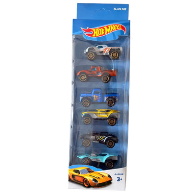 Hot Wheel Alloy Racing Truck Toy Cars Set, 6pc pack