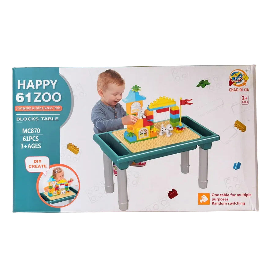 HAPPY ZOO 61pc Building Blocks With Table | Building Toys in Tanzania
