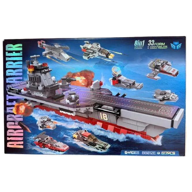 8 In 1 Aircraft Carrier 617pc Building Set | Building toys in Tanzania