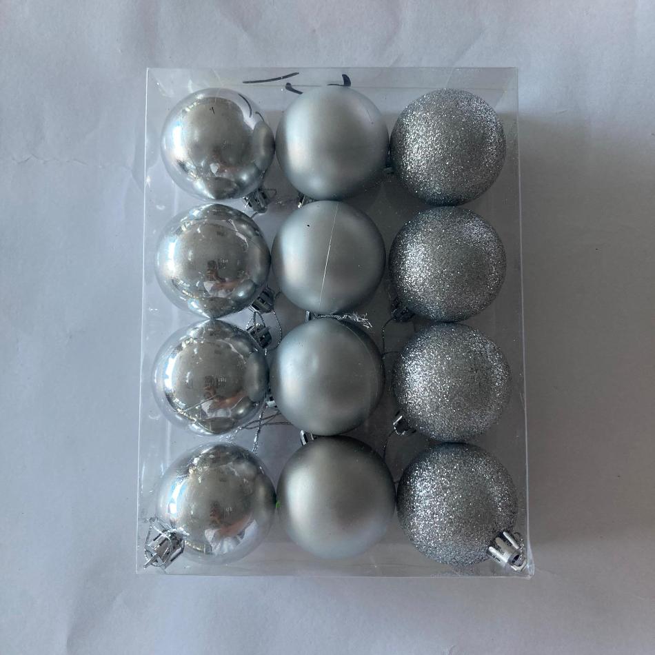 Silver Christmas Balls 12pc in Box | Xmas decorations in Dar Tanzania