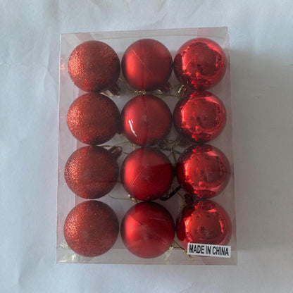 Red Christmas Balls 12pc in Box | Xmas decorations in Dar Tanzania